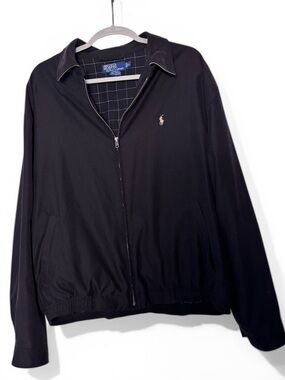 Polo Ralph Lauren Black Lightweight Zip Jacket Size XL